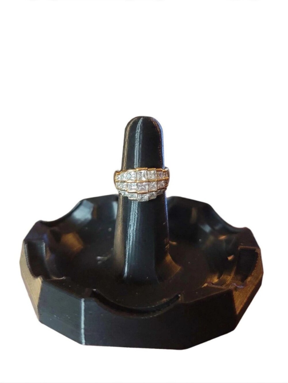 925 HC Gold Plated Silver Marilyn Ring - Marilyn Monroe Look Alike Dome - Size 6